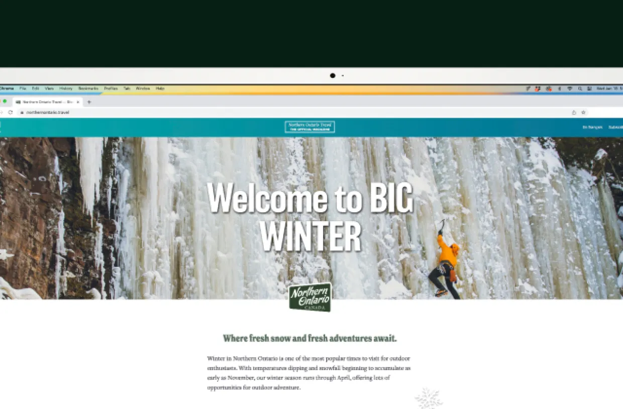 northernontario.travel website frontpage